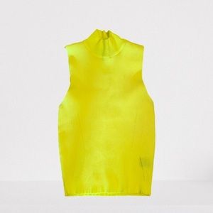 Sleeveless mockneck top